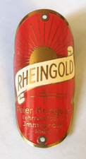 Steuerkopfschild RHEINGOLD Peter Krings jr. Fahrradfabrik Immigrath Rhld. NOS