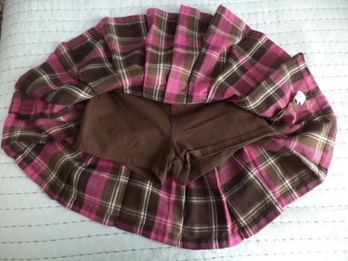 Est 1989 PLACE Plaid Pleated Shorts Skirt Girl's Size 6X/7 Zip - Picture 6 of 7