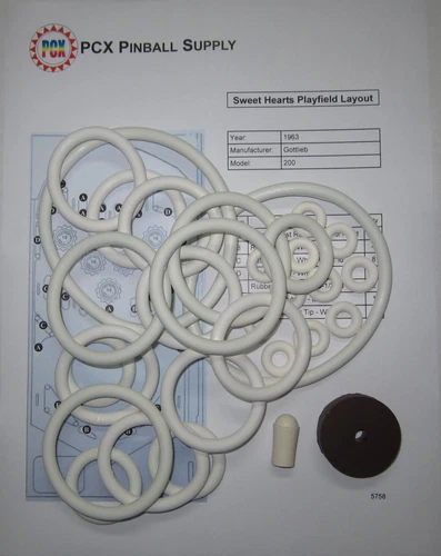 1963 Gottlieb Sweet Hearts Pinball Machine Rubber Ring Kit