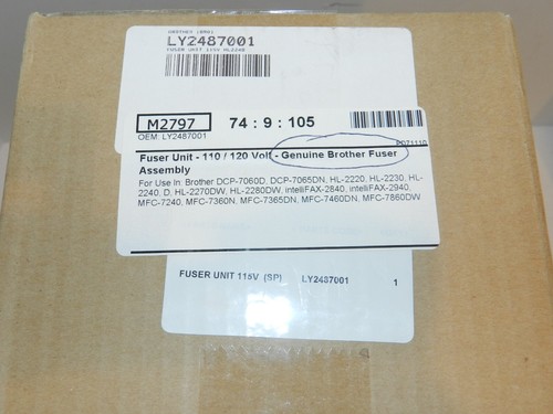 OEM Brother LY2487001 Fuser Assembly 110V for HL-2240 7060D 7065DN 2220 NEW NIB - Picture 2 of 2