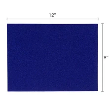 Mega Crafts - 9" x 12" Metallic Glitter Adhesive EVA Foam Sheets - DBlue, 6PCS