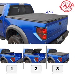 6 Ft For 2016 2020 Tacoma Soft Tri Fold Truck Bed Tonneau Cover Ebay