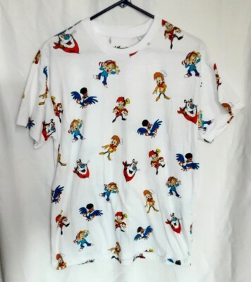Kellogs Snap,Crackle,Pop Tony the Tiger Toucan Sam Shirt Men's Medium- NEW - D22