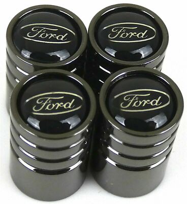 Car Truck Bike Valve Caps 4-Pack Black Aluminum Air Valve Stem Caps For Car, Truck & Bike Tires – Tire Wheel Rim Covers Car Tire Caps
