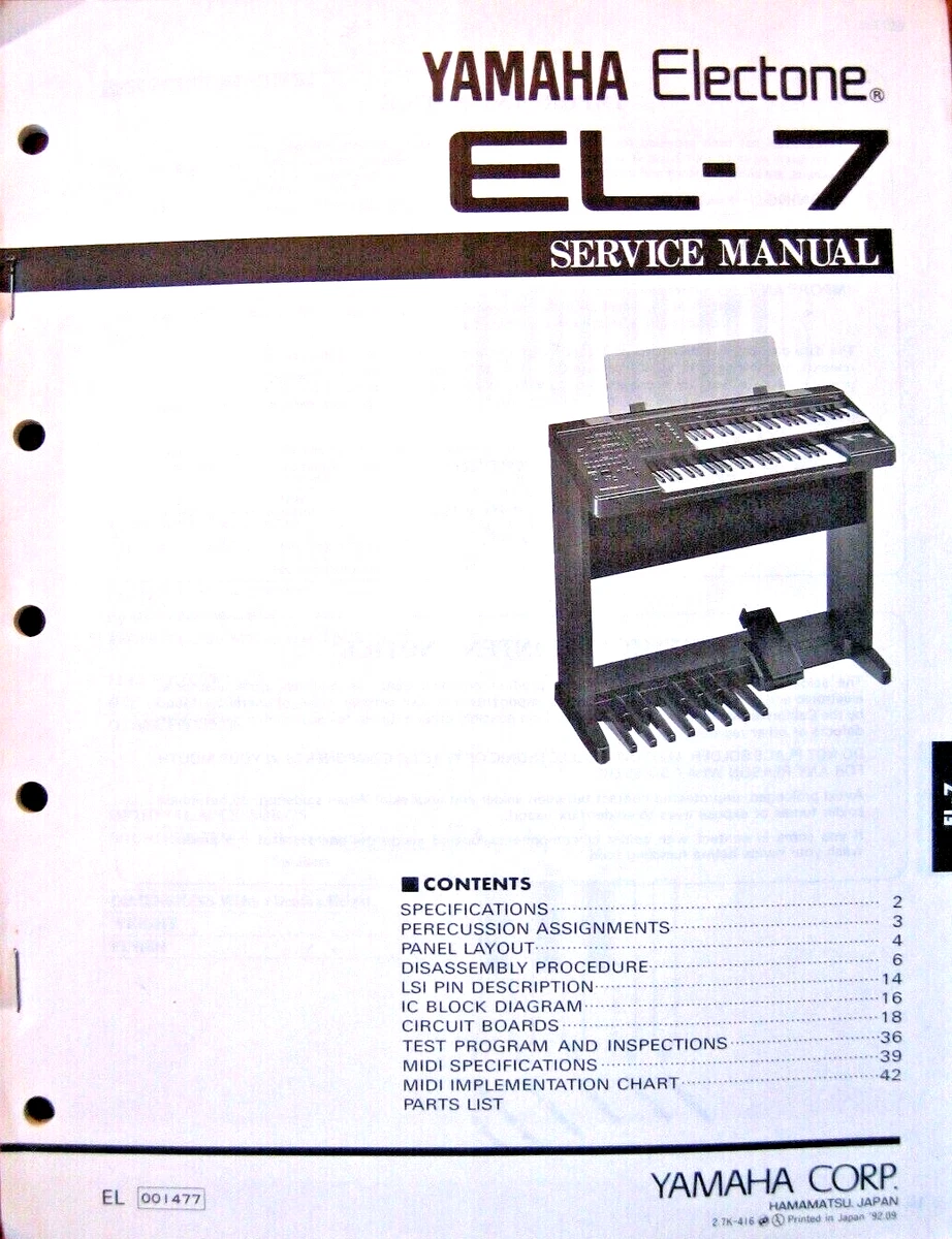 Yamaha electone sale el