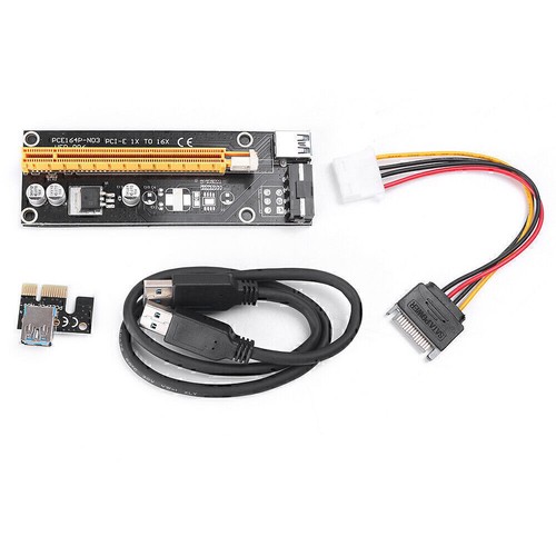 USB 3.0 1x to 16x Extender Riser Card Adapter SATA Power Cable PCI-E Express r5i - 第 9/9 張圖片