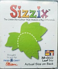 Sizzix LEAF TRIO Die, Scrapbooking RETIRED DISCONTINUED 38-0222 Crafts