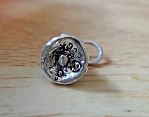 Dije navideño árbol de Navidad pequeño de plata esterlina 3D de 10x8 mm - Imagen 4 de 4