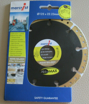 MARCRIST Diamant-Trennscheibe MC850 AkkuMAX  125 x 22,23 mm TOP PREIS !