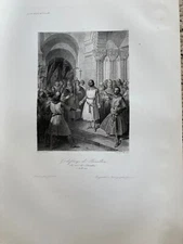 GRAVURE GALERIE HISTORIQUE DE VERSAILLES GODEFROY DE BOUILLON BE 