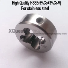 HSSE Unified thread Round Split Dies Adjustable Die UN 1/4 4-40 1/2 3/8 5/16
