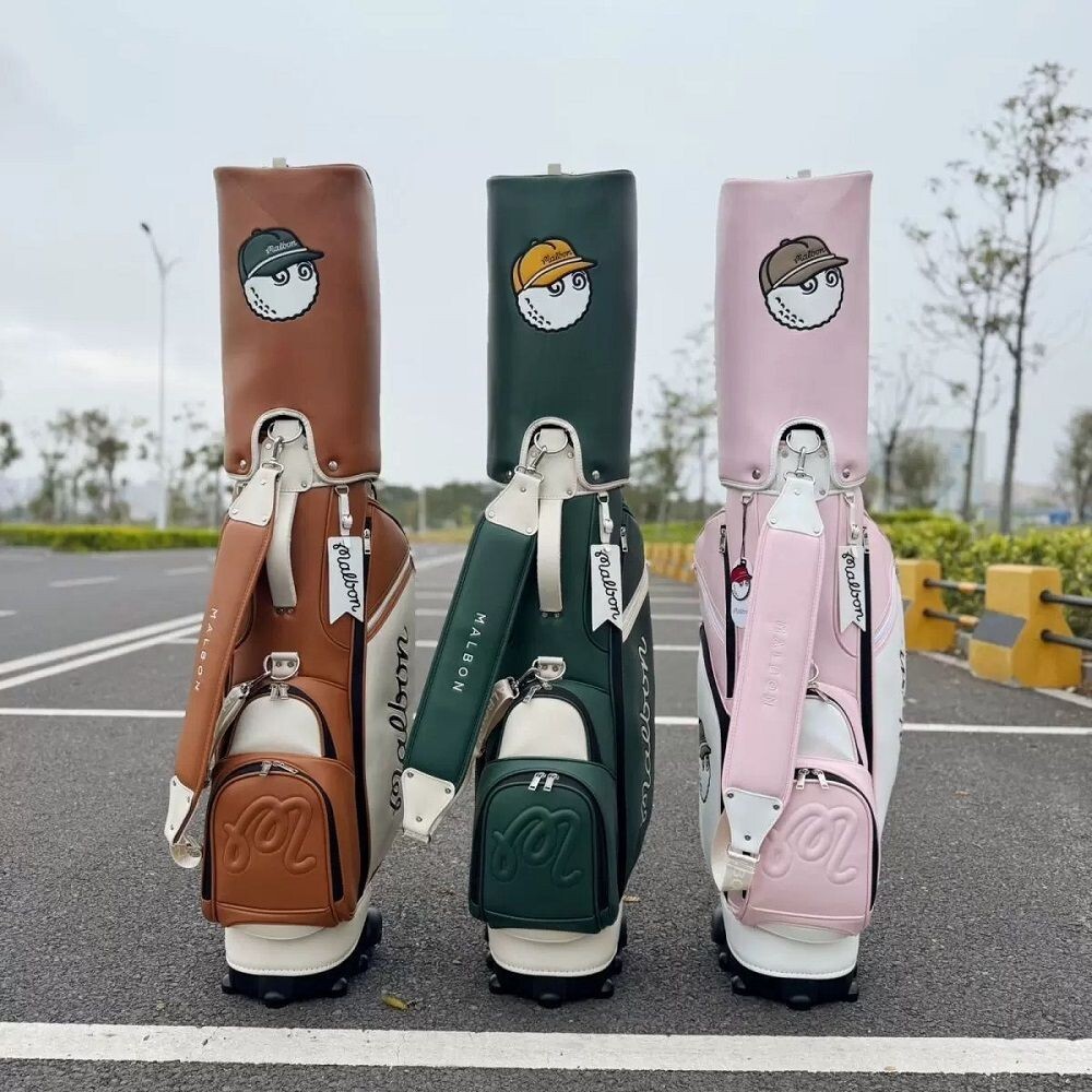 MALBON Golf Caddy Bags with Casters 2 Covers (3 Colors) Green