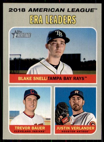2019 TOPPS HERITAGE JUSTIN VERLANDER/TREVOR BAUER/BLAKE SNELL HOUSTON