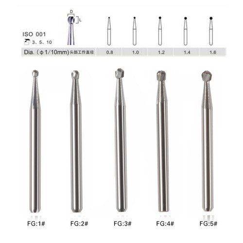 WAVE Frese Dentali Punte Per Odontoiatria Frese Dentali In Carburo Di Tungsteno FG Fresa Per Manipolo Ad Alta Velocà Strumenti Per Dentisti 5 Pz/pacco - Foto 10