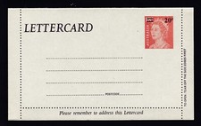 1979 QUEEN ELIZABETH II 18c/20c O/P LETTERCARD DECIMAL STAMP NEW CONDITION #4