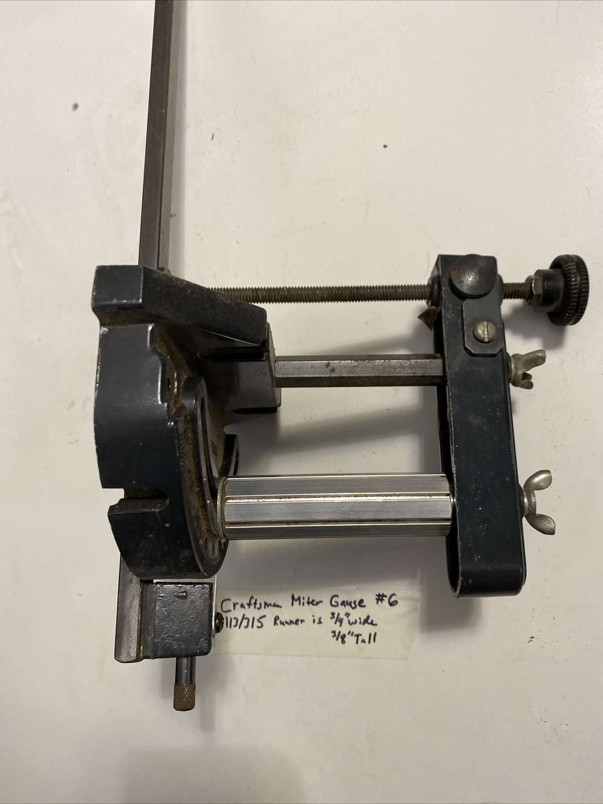 Craftsman 113 315 Table Saw Miter Gauge Hold Down Clamp 3/4”w 3/8”T Runner 6 eBay