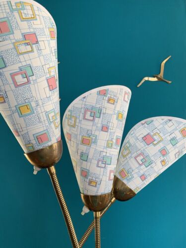 ❤️3Lampenschirme 50er 60er Jahre Tütenlampe 50s 60s Midcentury Atomic Spaceage - Bild 5 von 14