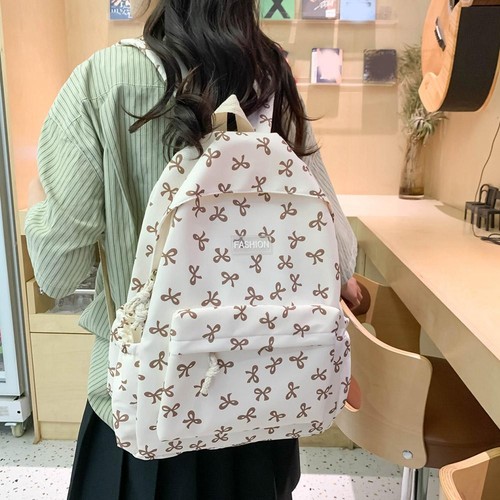 Nylon Schoolbag Cute School Bags for Girls Teen Bow Backpack Causal Travel E9N5 - Picture 22 of 29