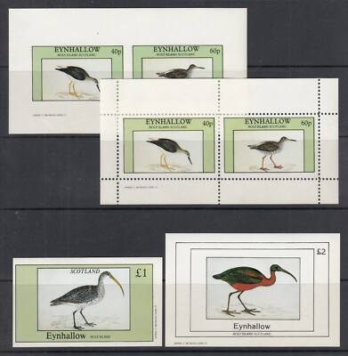 Waders Birds Issue № 30 1982 Eynhallow Scotland UK 2 v perf + Imperf ...