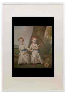 211009 Two Girls With Rake John Zoffany England A3 A4 Framed Print Picture