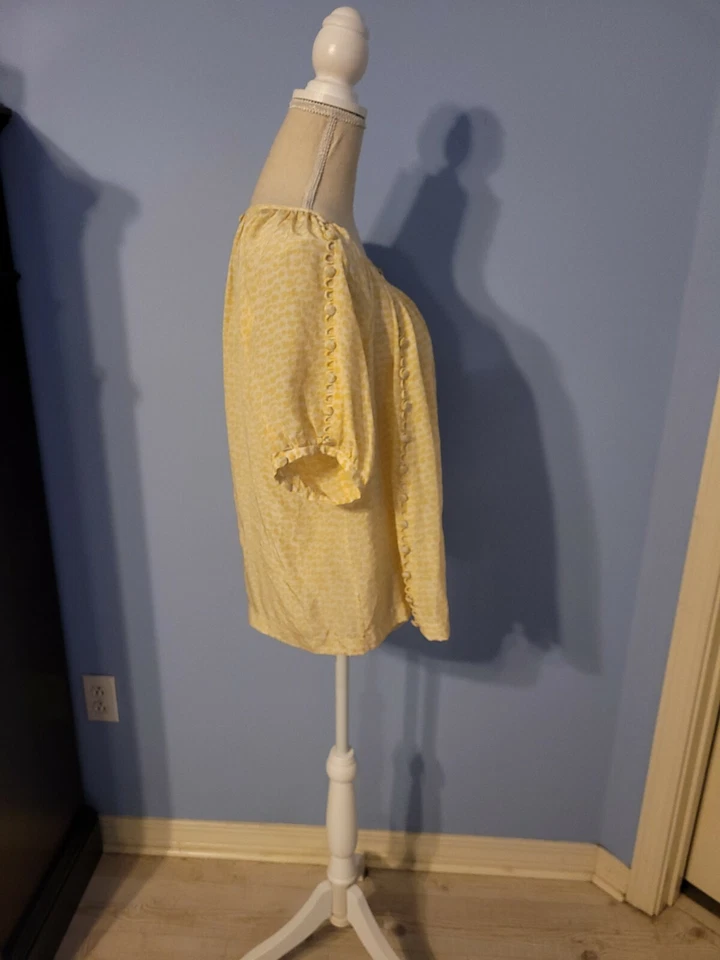 Blusa mujer Sine talla 4 amarilla manga corta cuello redondo  Foto 4 de 4