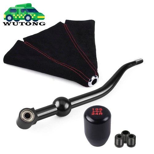 DUAL BEND SHORT THROW SHIFTER + SHIFT KNOB + SHIFTER BOOT FOR CIVIC 88-00 EK EG - Picture 1 of 12