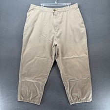 Chaps Pants Men 40x30 Beige Chino Cotton Classic Straight Fit Stretch Preppy