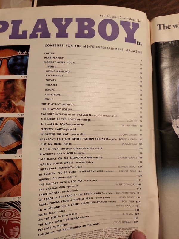 Playboy Magazine October  1974 Playmate Marlene Morrow Birthday Present 