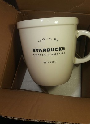 Starbucks Giant Abbey Classic Ceramic Mug 138 oz Limited Edition 10 inch  tall | eBay