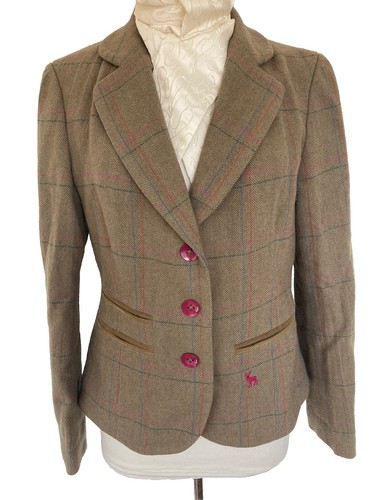Atemberaubendes grünes Tweed-Sakko von Ness für Damen Größe 12. Ref M4