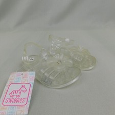 Swiggles Toddler Girl Flower Accent Open Toe Jelly Sandals - 5-6 Small 4838