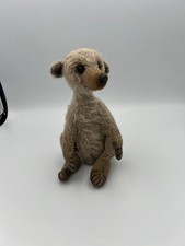 Handmade Meerkat Mohair Stuffed w/ Excelsior Fully Articulated Animal