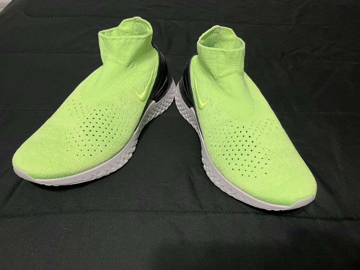 Nike Rise React Flyknit With Lime Green eBay