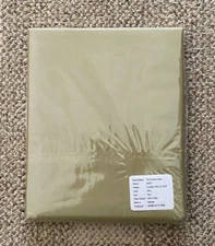 The Company Store Percale Flat Sheet Twin Size E4S5T Olive 100% Cotton