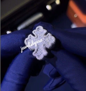 Authentic 3Ct Baguette Real Moissanite Men's Cross Charm Ring 14k White Gold Plated Silver