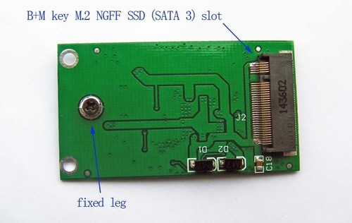 M.2 NGFF SSD 22*42 mm TO 40 PIN ZIF CE adapter card - Picture 2 of 4