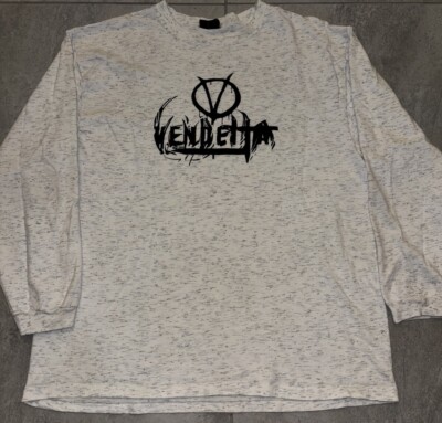Vintage 90s Vendetta Rock With A Vengeance Band T-Shirt Long