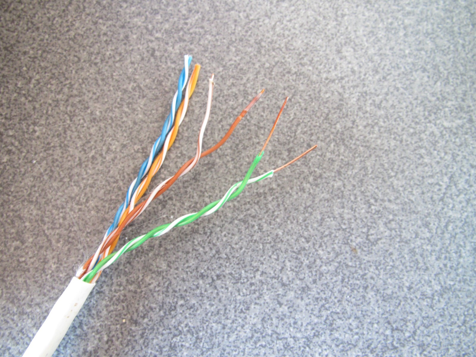 TEN FEET of 8 Conductor (4 x twisted pairs) 24 AWG TELEPHONE CABLE FREE ...