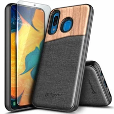 For Samsung Galaxy A10E A20 A30S A50 Case Shockproof Phone Cover +Tempered Glass