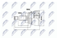 NTY NPZ-MS-038 Gelenksatz Antriebswelle Hinterachse Links, Hinterachse Rechts,