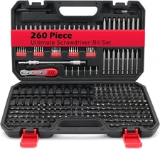 258-Piece Ultimate Screwdriver Bit Set, Chrome Vanadium Steel Driver Bit Set,...