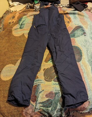 Vintage Obermeyer Ski Pants Overall Bib Juniors Size 16 Ski Snowboard Snow Blue