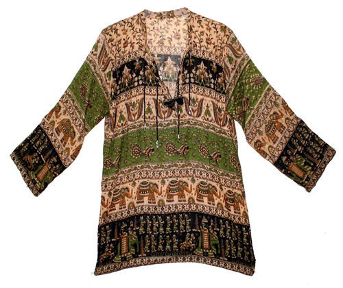 Indian Cotton Ethnic Summer Blouse Top Tunic For Women Boho Shirt Retro Hippie - Picture 100 of 114