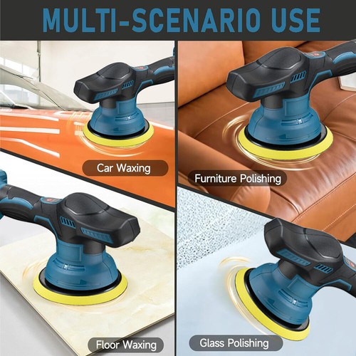 Lijadora tampón pulidora inalámbrica para automóvil de 8 engranajes de 6" para Makita 18V - Imagen 6 de 7