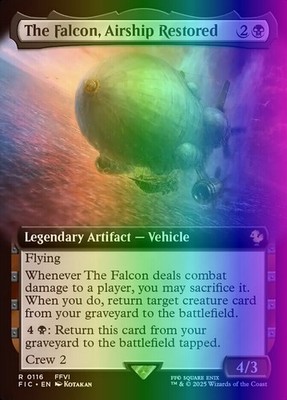 MTG The Falcon, Airship Restored (116/843) Final Fantasy Commander LP FOIL