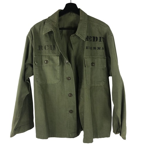 2nd Pattern US Army HBT Herringbone Utility Jacket named w/ Medic stencil - Picture 1 of 4