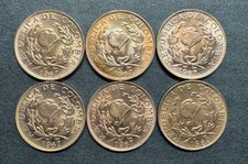 Colombia Columbia One 1 Centavo 1967 1969 Lot Of 6 UNC Coins Beautiful World