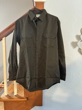 Vintage JC Penny Big Mac Permanent Press Button Up Shirt M Work 15/15.5  Brown