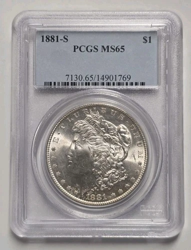 1881-S Morgan Silver Dollar PCGS MS65