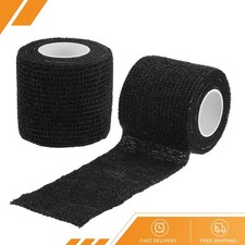 2" 14.76feet Camo Tape Wrap 2 Rolls of Self-Adhesive Camouflage Tape - Black